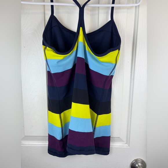 Lululemon Energy Tank Slalom Stripe Inkwell / Inkwell / Green Bean Size 12 - Picture 7 of 7